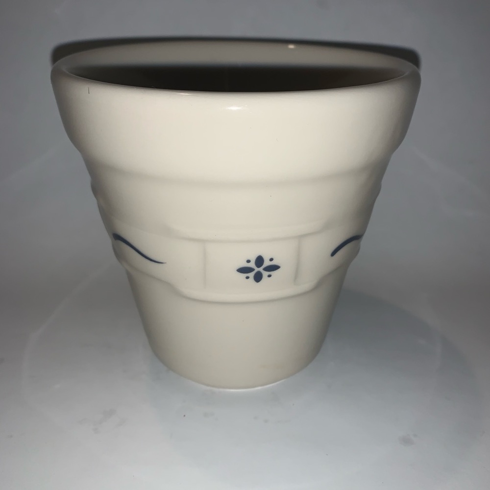 Longaberger pottery 4.5" pot blue